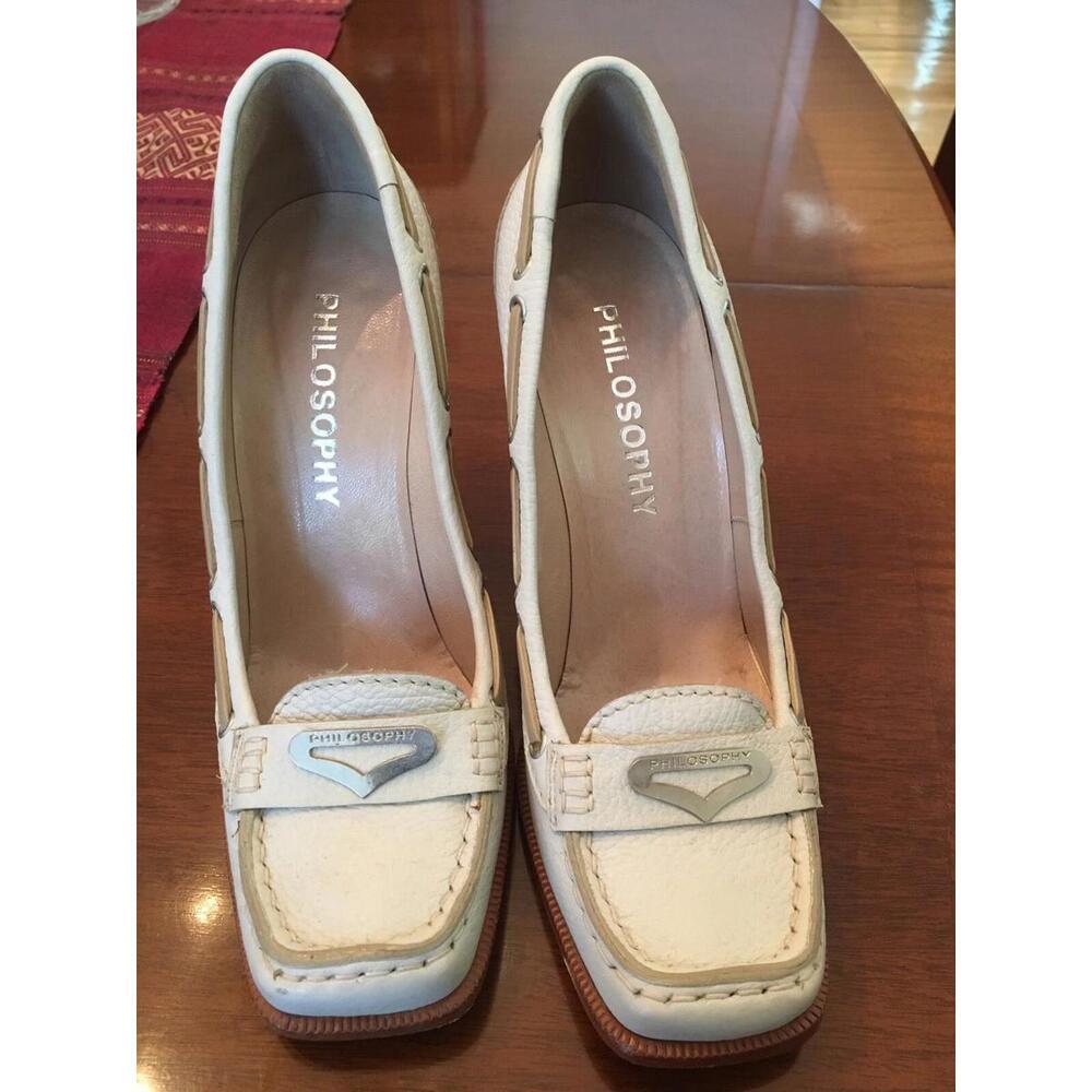 Philosophy Women Shoes Size 7 Dark White